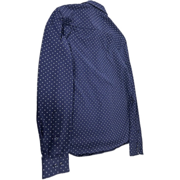 Buttercloth Icy Cotton Performance Dress Shirt Mens Small Regular Fit Navy Print - Picture 3 of 7